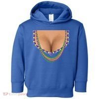 Mardi Gras Funny Gift Busty Beads Boobs New Orleans Costume Gift Toddler Hoodie thumb 0