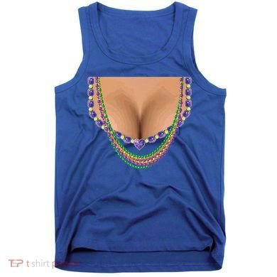 Mardi Gras Funny Gift Busty Beads Boobs New Orleans Costume Gift Tank Top