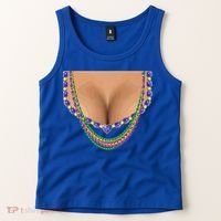 Mardi Gras Funny Gift Busty Beads Boobs New Orleans Costume Gift Tank Top thumb 2