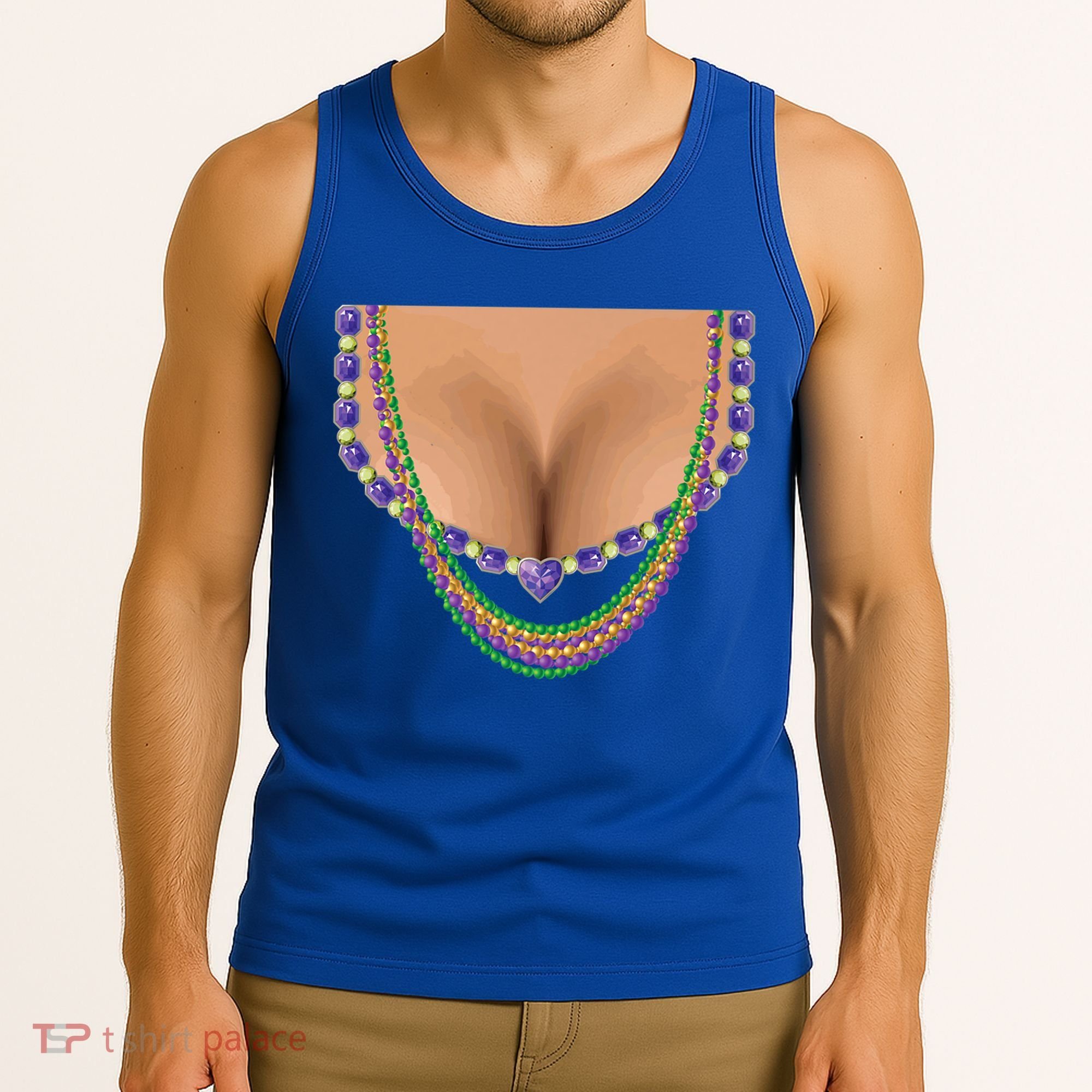 Mardi Gras Funny Gift Busty Beads Boobs New Orleans Costume Gift Tank Top