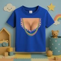 Mardi Gras Funny Gift Busty Beads Boobs New Orleans Costume Gift Toddler T-Shirt thumb 3