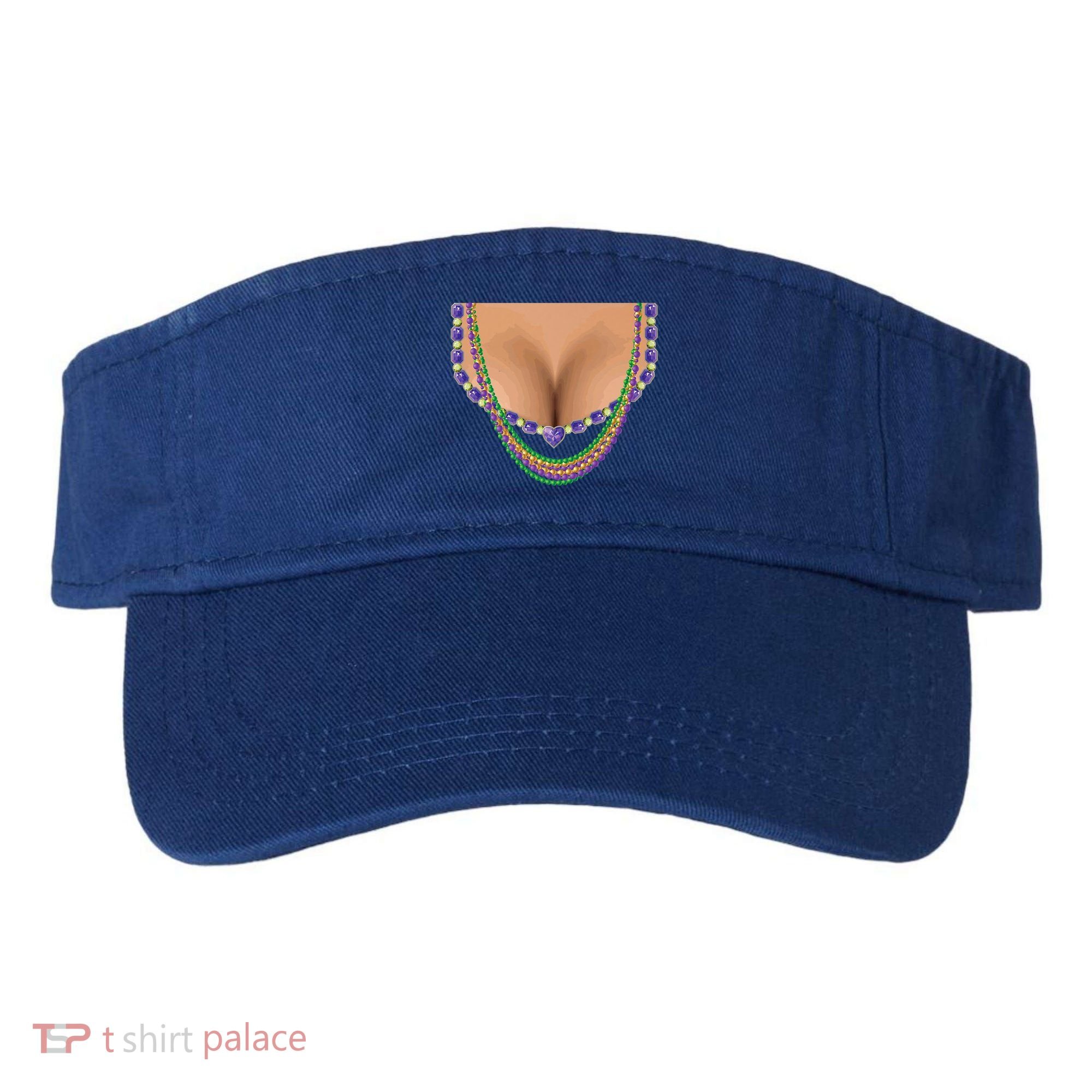 Mardi Gras Funny Gift Busty Beads Boobs New Orleans Costume Gift Visor