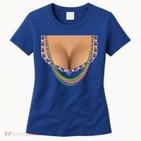 Mardi Gras Funny Gift Busty Beads Boobs New Orleans Costume Gift Women's T-Shirt thumb 0