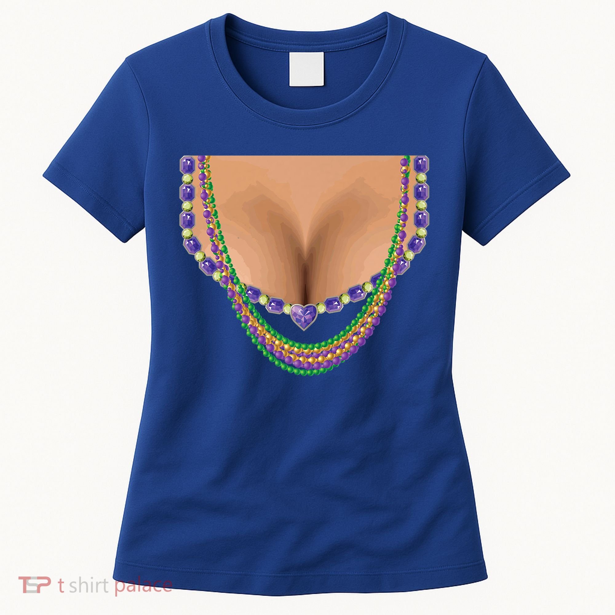 Mardi Gras Funny Gift Busty Beads Boobs New Orleans Costume Gift Women's T-Shirt