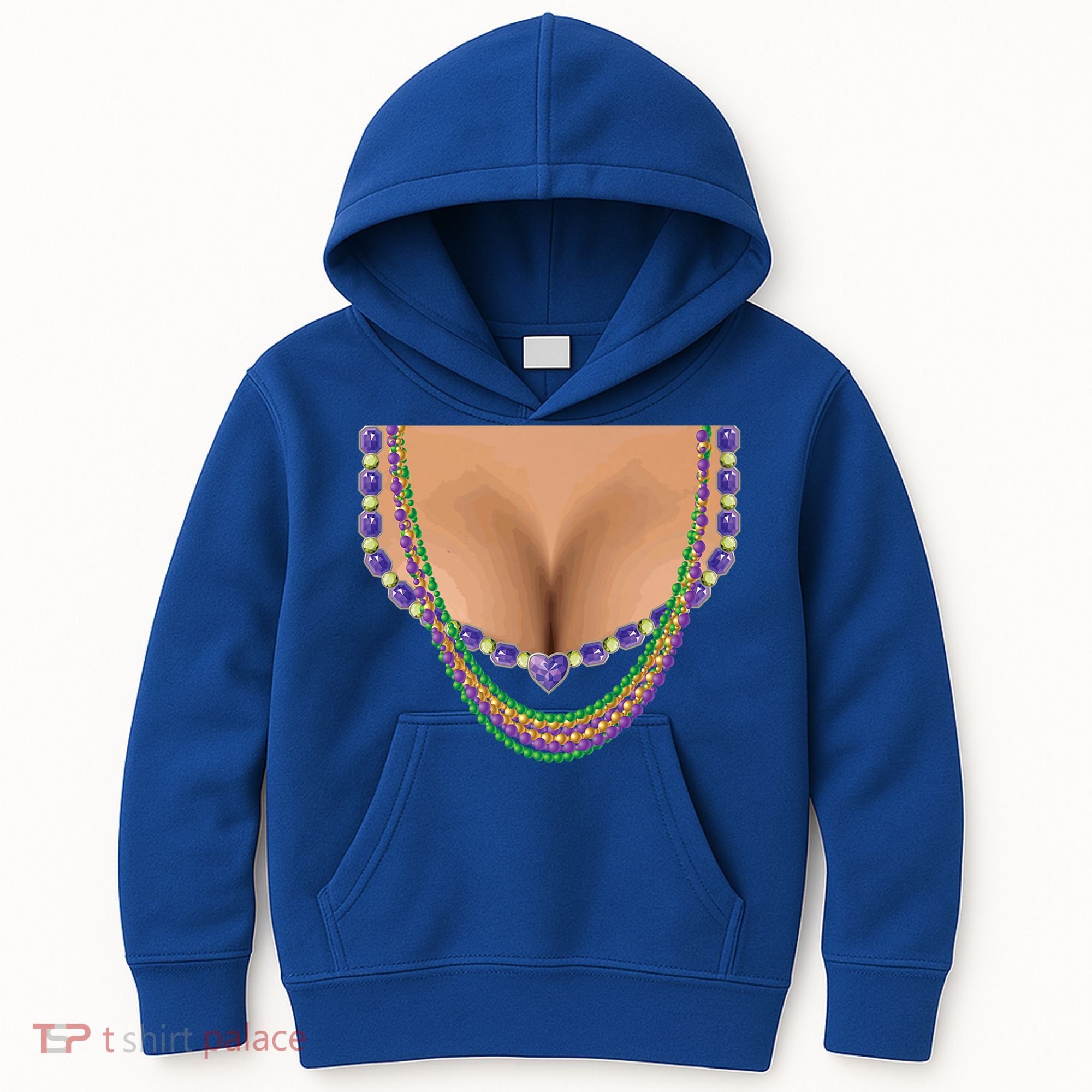Mardi Gras Funny Gift Busty Beads Boobs New Orleans Costume Gift Kids Hoodie