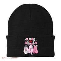 Mean Ghouls Funny Ghost Retro Scary Halloween Trick Or Treat Gift Beanie thumb 0