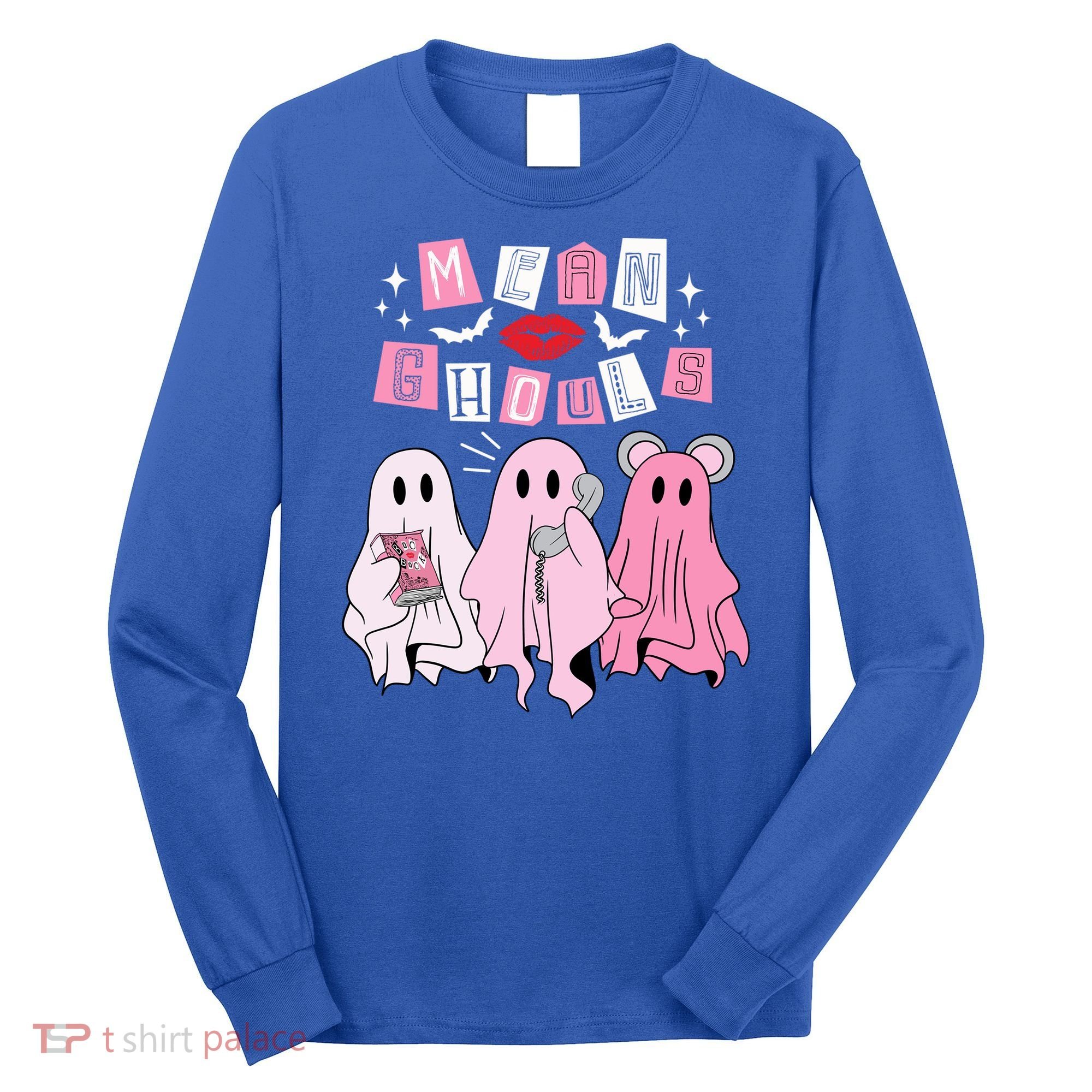 Mean Ghouls Funny Ghost Retro Scary Halloween Trick Or Treat Gift Long Sleeve Shirt