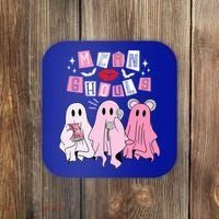 Mean Ghouls Funny Ghost Retro Scary Halloween Trick Or Treat Gift Coaster thumb 0