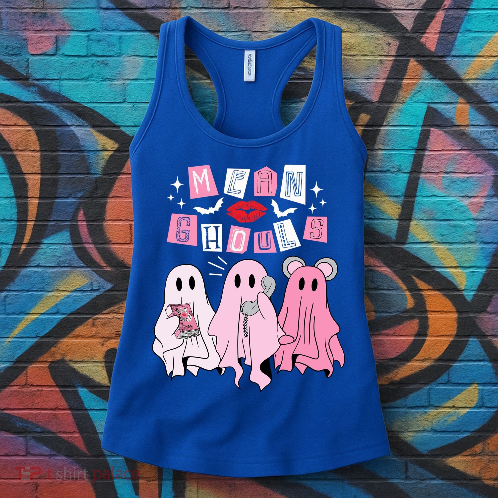 Mean Ghouls Funny Ghost Retro Scary Halloween Trick Or Treat Gift Women's Tank Top