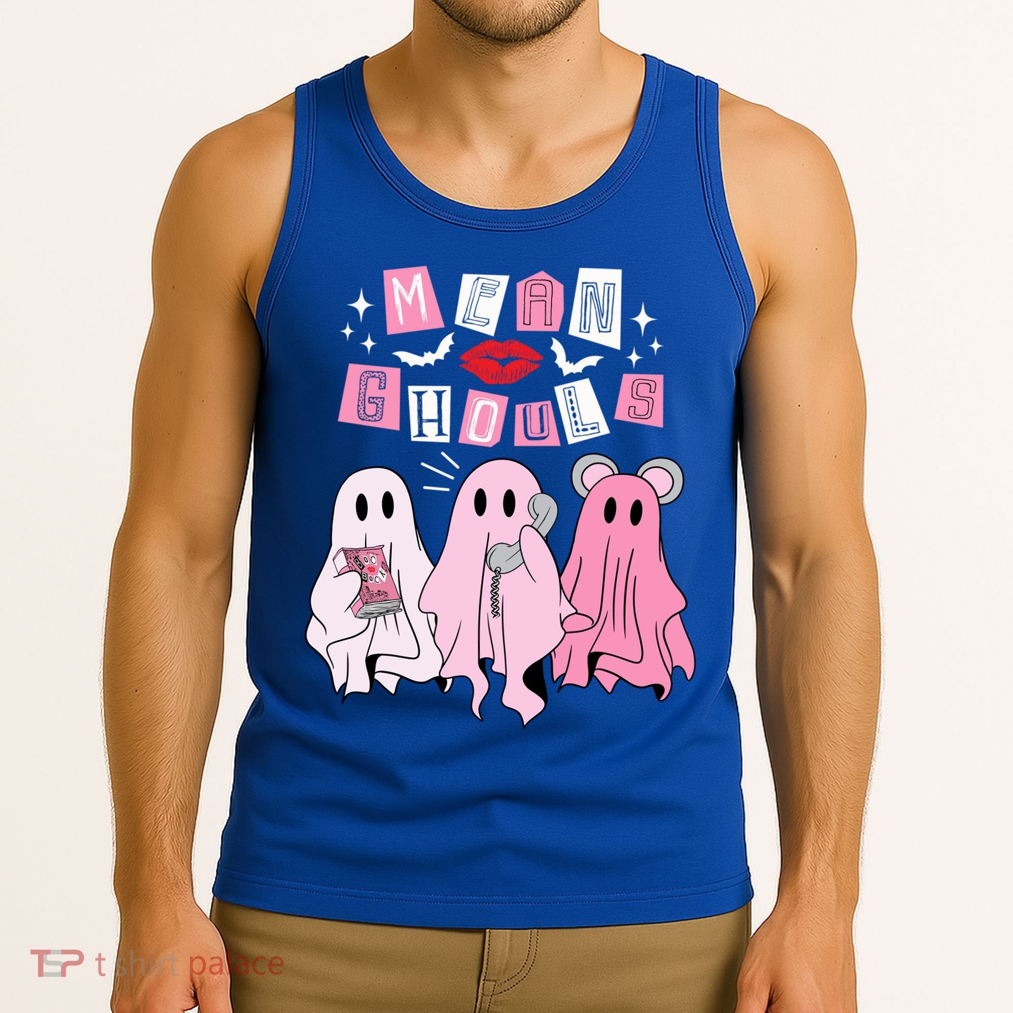 Mean Ghouls Funny Ghost Retro Scary Halloween Trick Or Treat Gift Tank Top