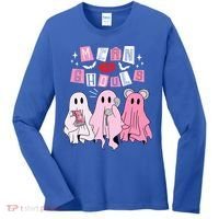Mean Ghouls Funny Ghost Retro Scary Halloween Trick Or Treat Gift Women's Long Sleeve Shirt thumb 0