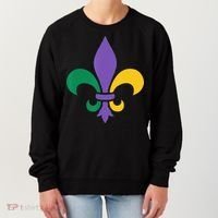 Mardi Gras fleur de lis funny festival Women's Sweatshirt thumb 0