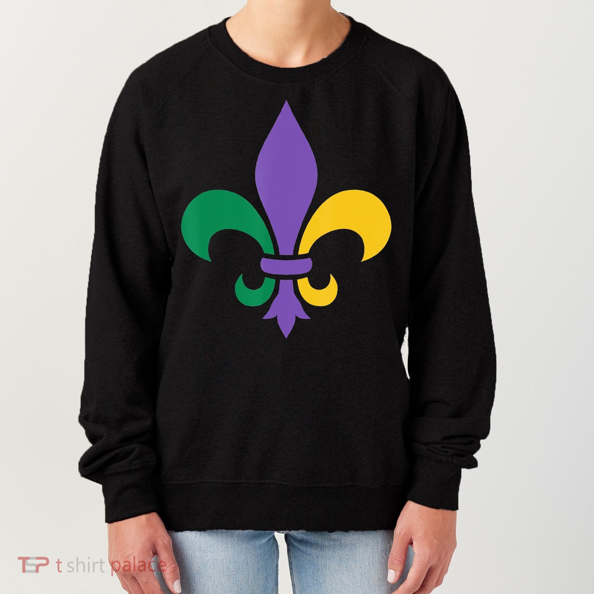 Mardi Gras fleur de lis funny festival Women's Sweatshirt