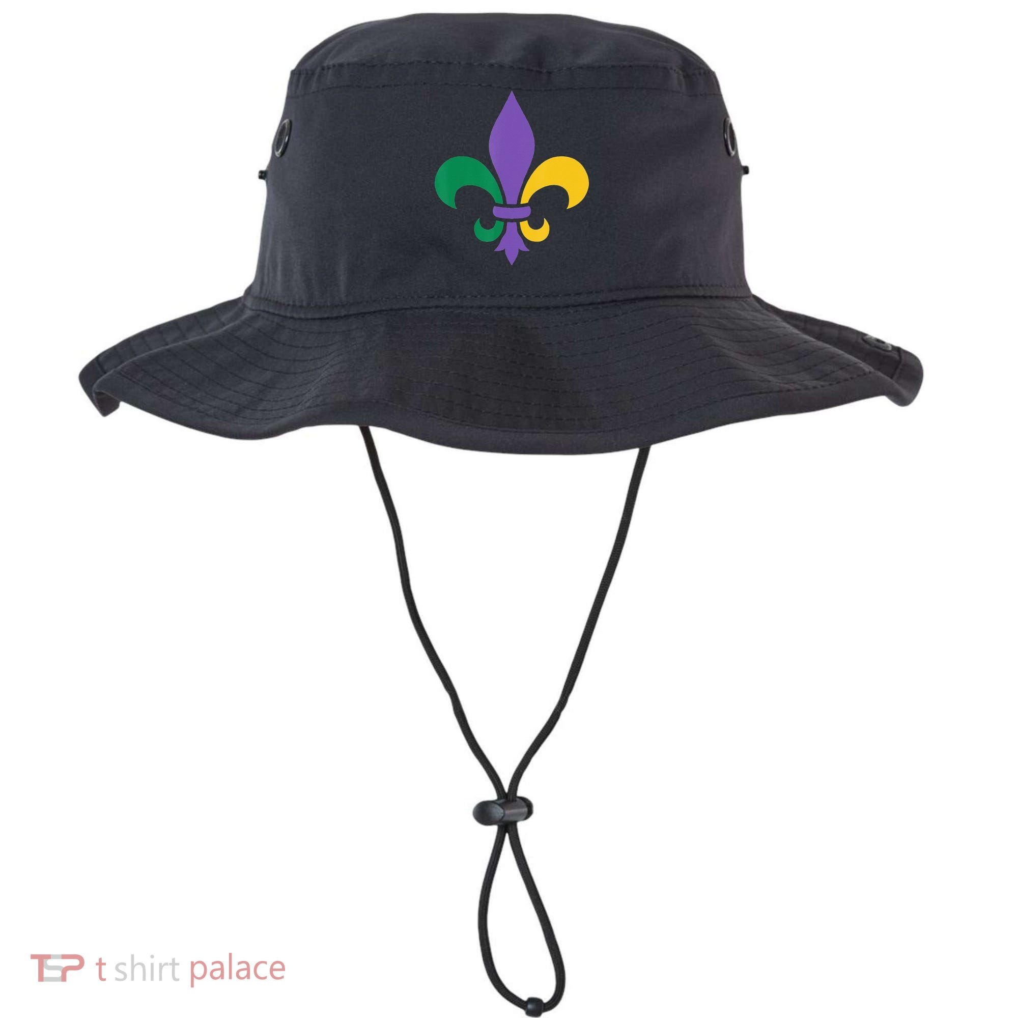 Mardi Gras fleur de lis funny festival Bucket Hat