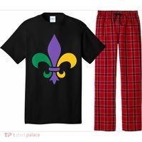 Mardi Gras fleur de lis funny festival Pajama Set thumb 0