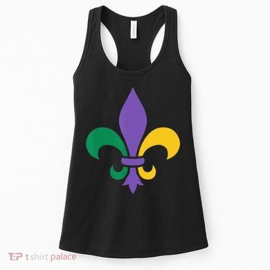 Mardi Gras fleur de lis funny festival Women's Tank Top