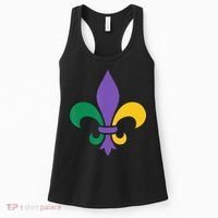 Mardi Gras fleur de lis funny festival Women's Tank Top thumb 0