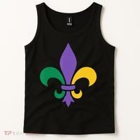 Mardi Gras fleur de lis funny festival Tank Top thumb 2