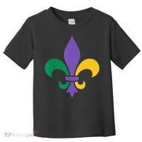 Mardi Gras fleur de lis funny festival Toddler T-Shirt thumb 0
