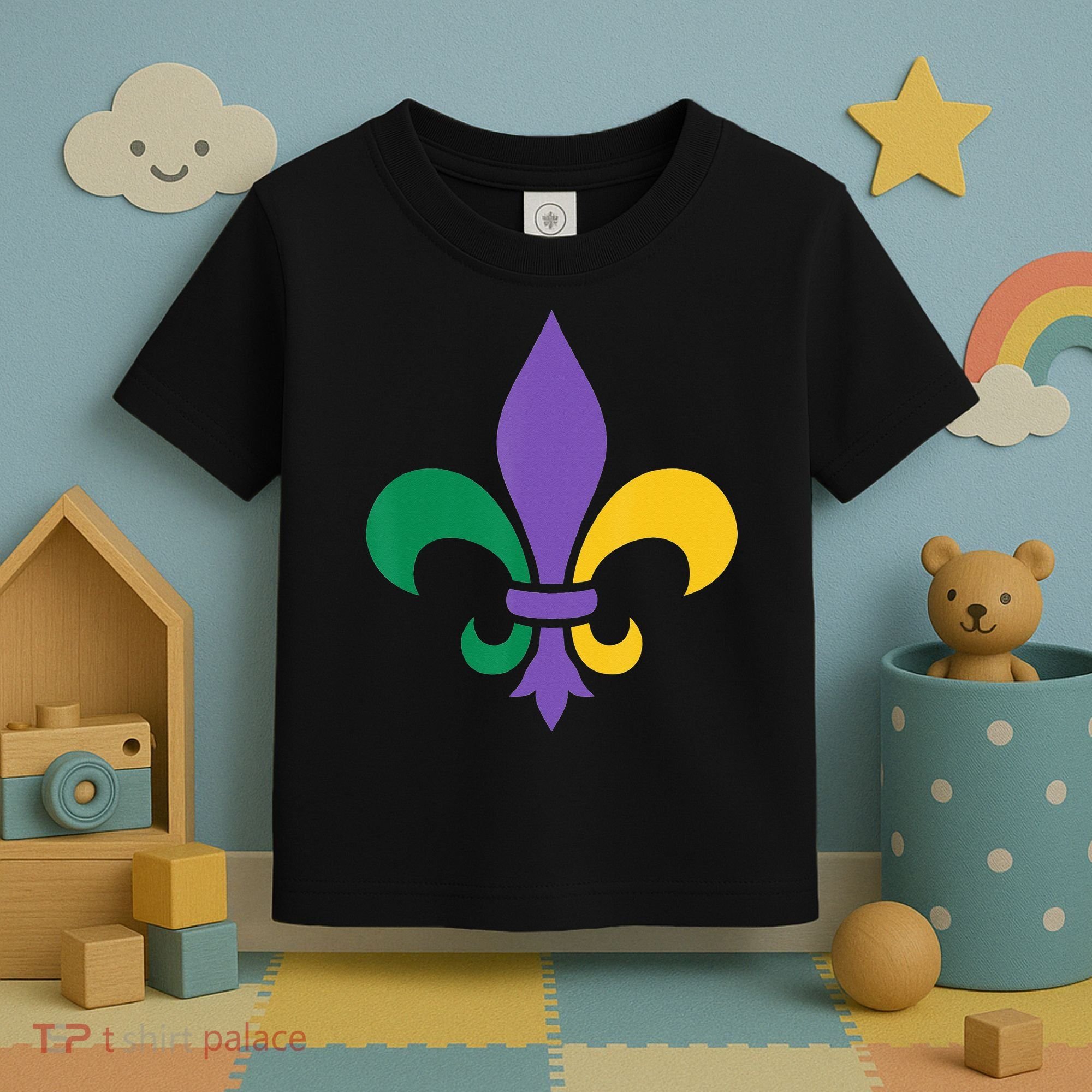 Mardi Gras fleur de lis funny festival Toddler T-Shirt