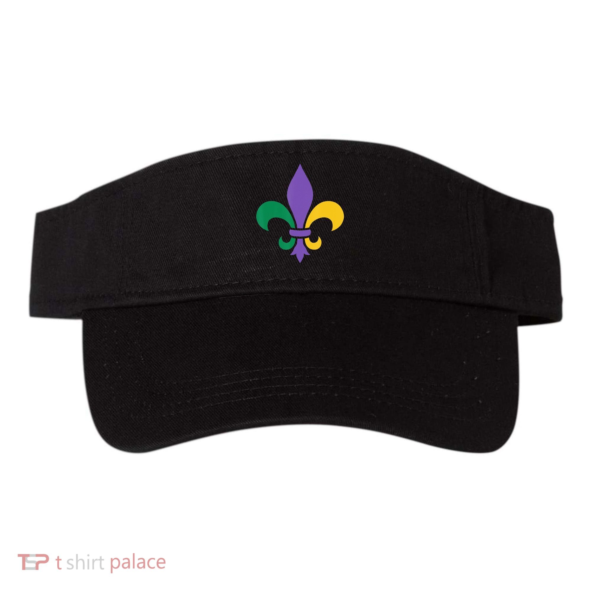 Mardi Gras fleur de lis funny festival Visor