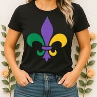 Mardi Gras fleur de lis funny festival Women's T-Shirt thumb 2