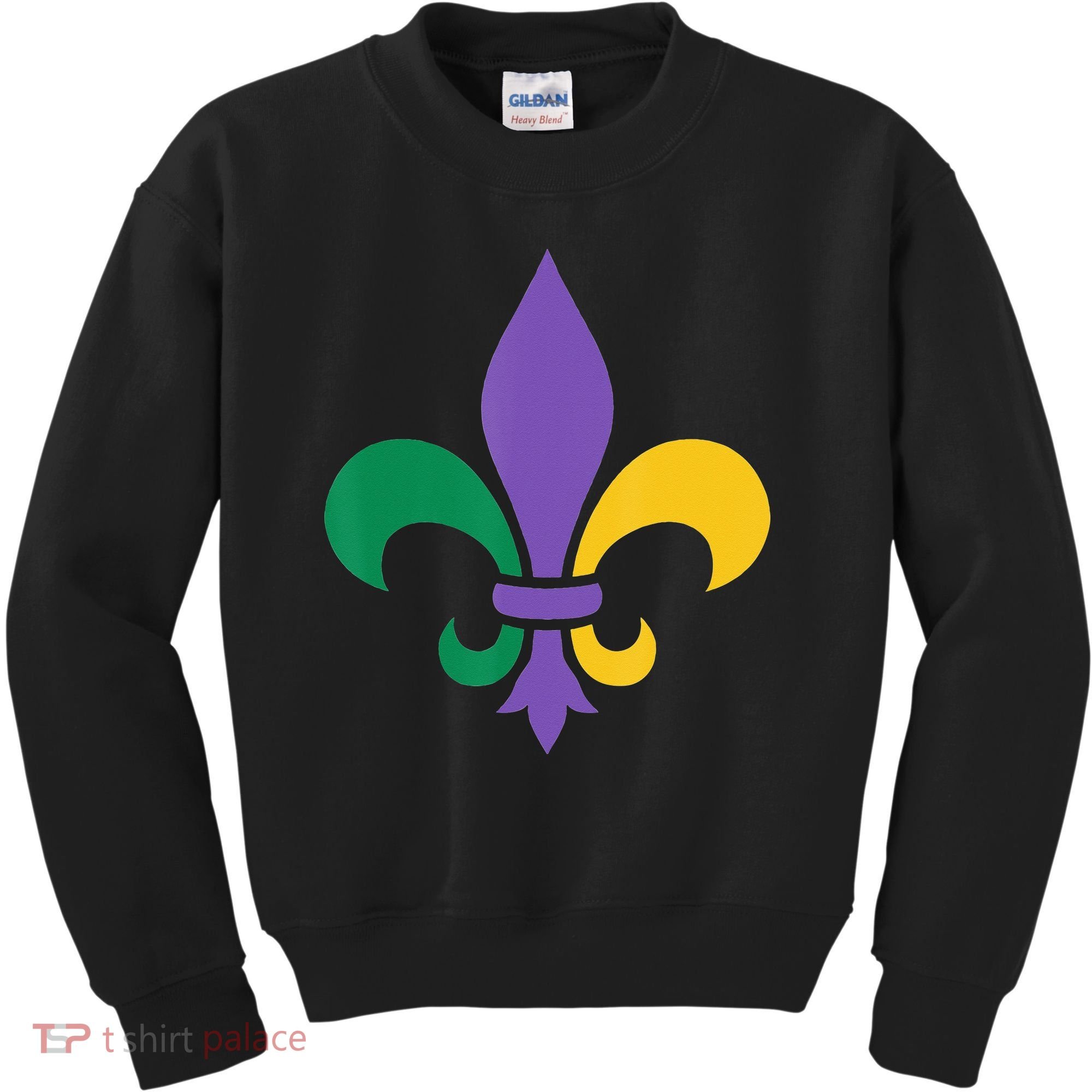 Mardi Gras fleur de lis funny festival Kids Sweatshirt