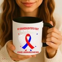 My Granddaughters Fight Is My Fight Chd Awareness Products Gift Coffee Mug thumb 3