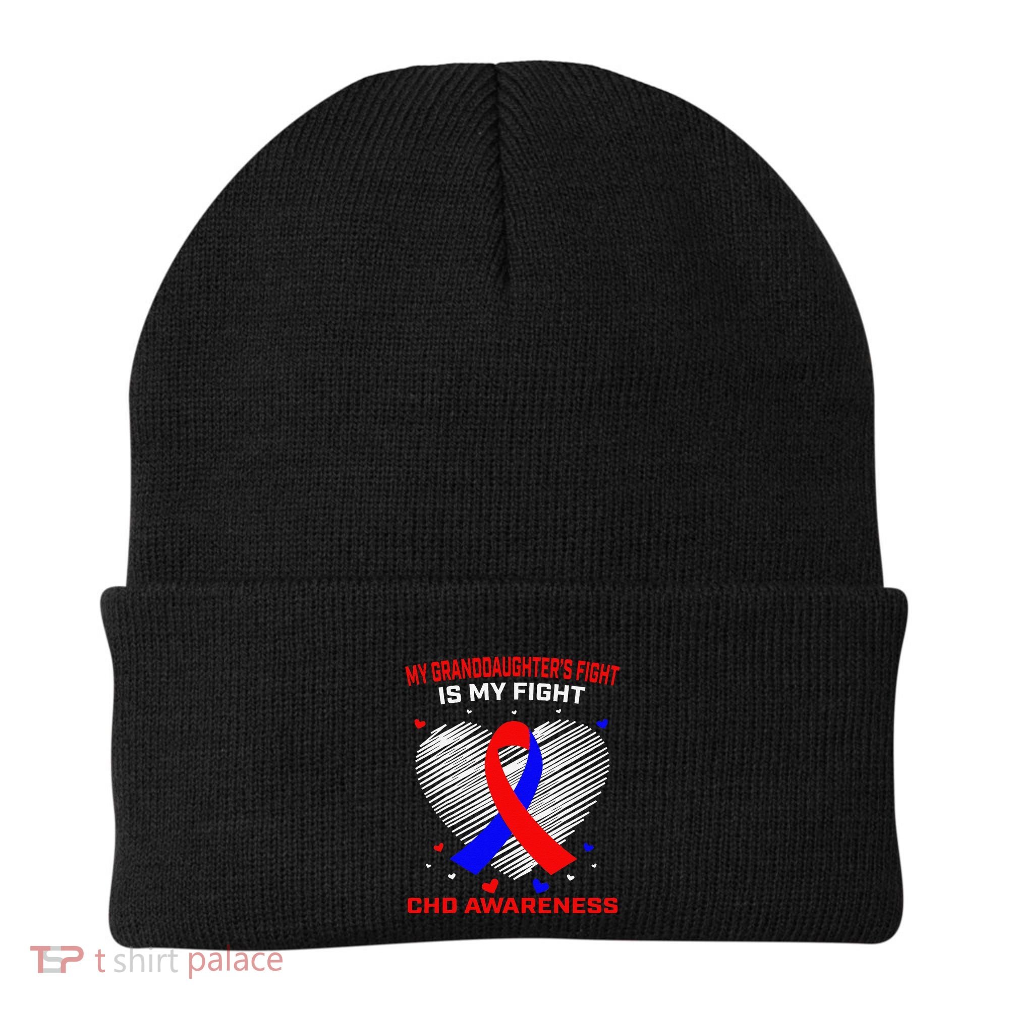My Granddaughters Fight Is My Fight Chd Awareness Products Gift Beanie