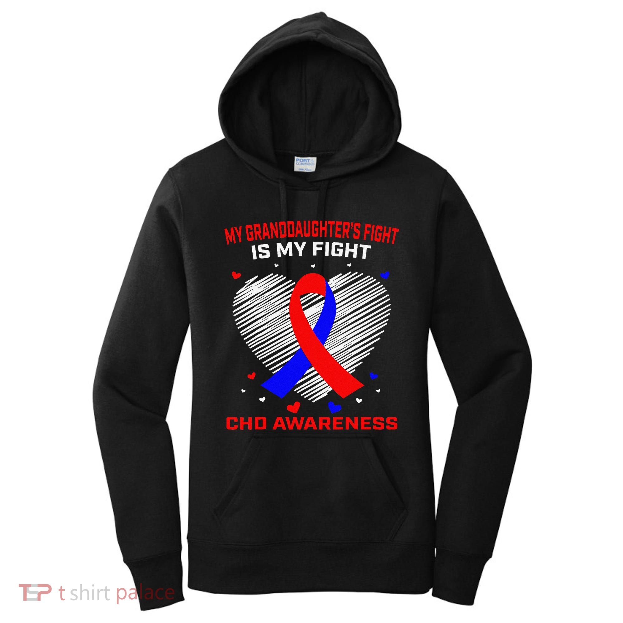 My Granddaughters Fight Is My Fight Chd Awareness Products Gift Women's Hoodie