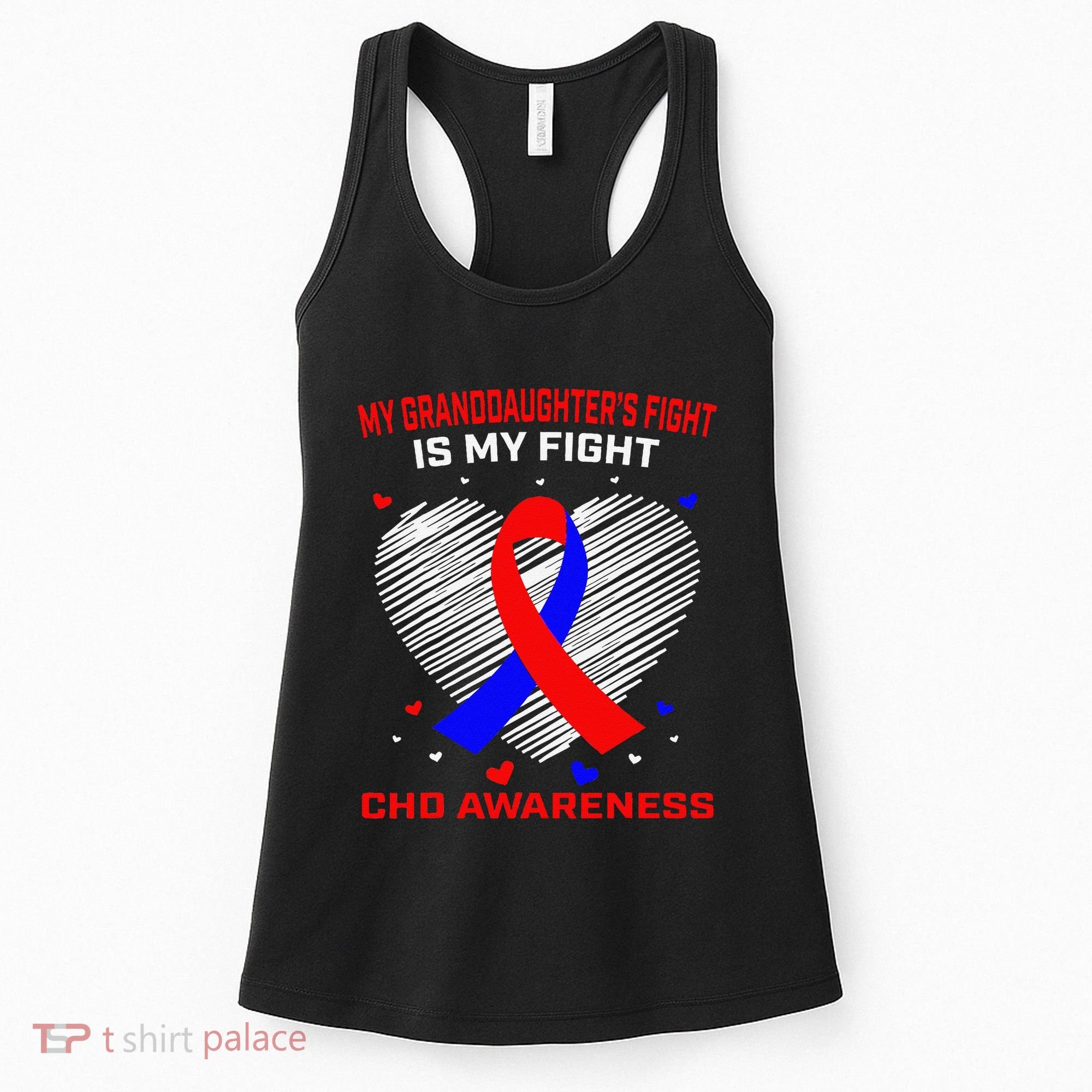 My Granddaughters Fight Is My Fight Chd Awareness Products Gift Women's Tank Top