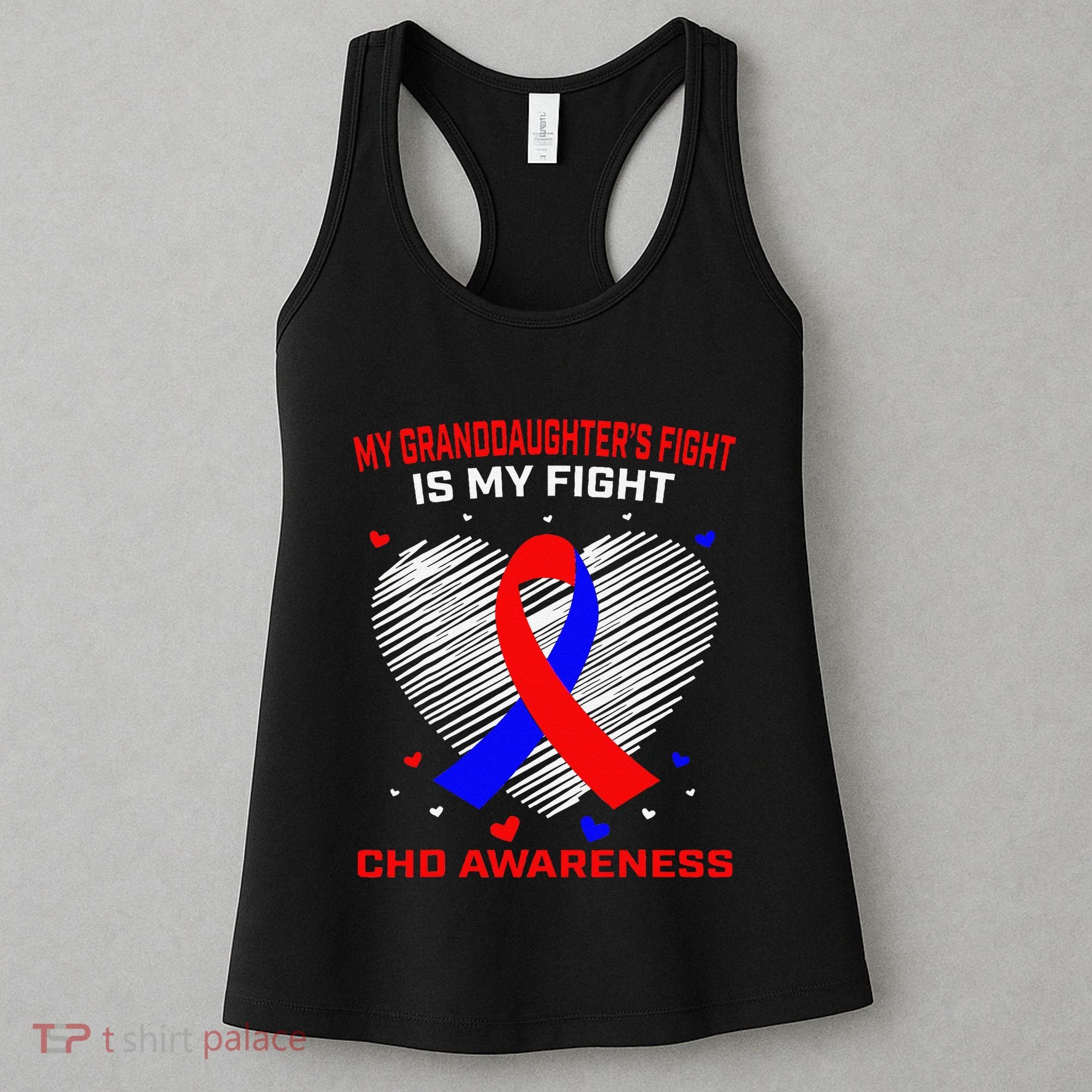My Granddaughters Fight Is My Fight Chd Awareness Products Gift Women's Tank Top