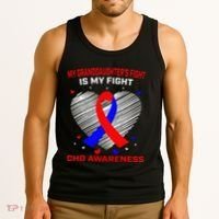 My Granddaughters Fight Is My Fight Chd Awareness Products Gift Tank Top thumb 3