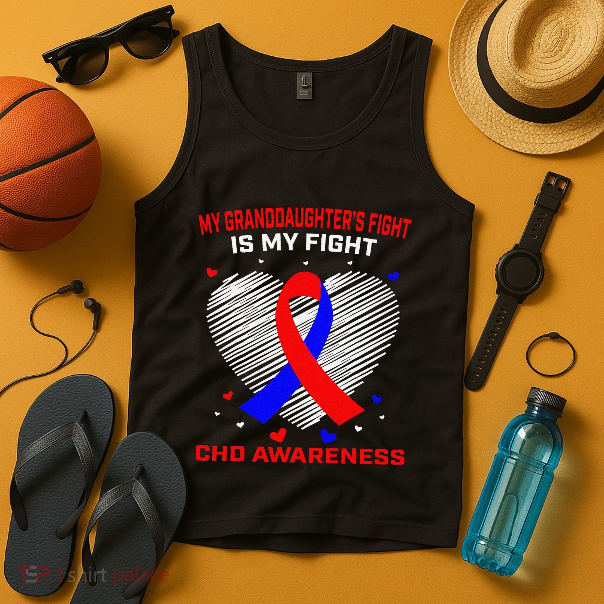 My Granddaughters Fight Is My Fight Chd Awareness Products Gift Tank Top