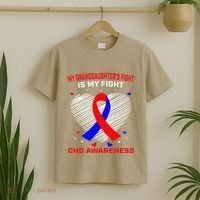 My Granddaughters Fight Is My Fight Chd Awareness Products Gift T-Shirt thumb 2