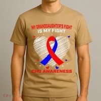 My Granddaughters Fight Is My Fight Chd Awareness Products Gift T-Shirt thumb 3