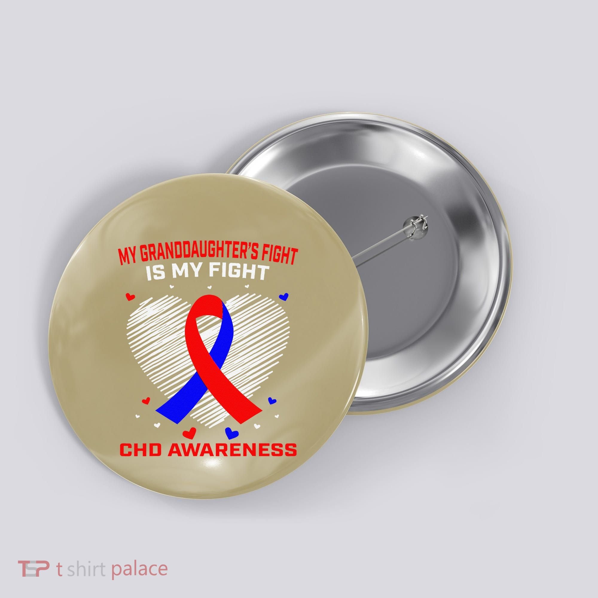 My Granddaughters Fight Is My Fight Chd Awareness Products Gift Button