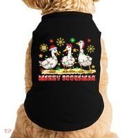 Merry Goosemas Funny Christmas Duck Silly Goose Memes Doggie Tank thumb 0