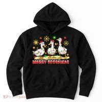Merry Goosemas Funny Christmas Duck Silly Goose Memes Hoodie thumb 0