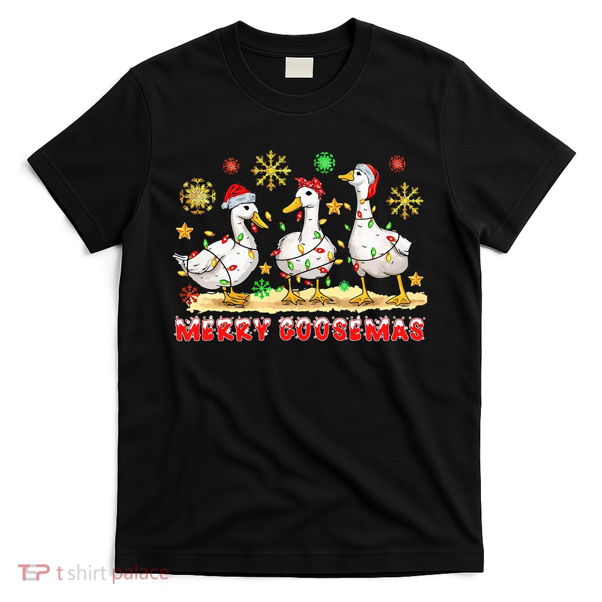 Merry Goosemas Funny Christmas Duck Silly Goose Memes T-Shirt