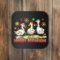 Merry Goosemas Funny Christmas Duck Silly Goose Memes Coaster thumb 0