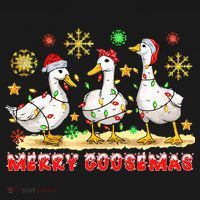 Merry Goosemas Funny Christmas Duck Silly Goose Memes Women's Hoodie thumb 2