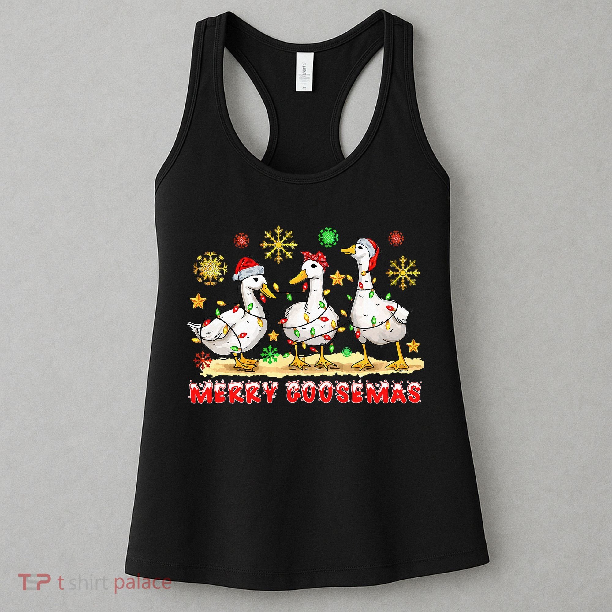 Merry Goosemas Funny Christmas Duck Silly Goose Memes Women's Tank Top