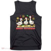 Merry Goosemas Funny Christmas Duck Silly Goose Memes Tank Top thumb 0