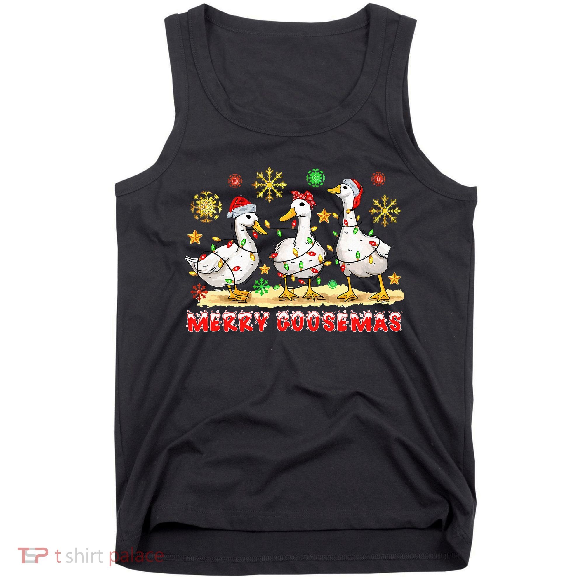 Merry Goosemas Funny Christmas Duck Silly Goose Memes Tank Top