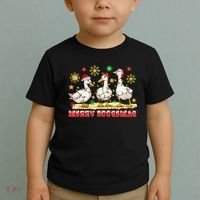 Merry Goosemas Funny Christmas Duck Silly Goose Memes Toddler T-Shirt thumb 2