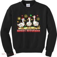 Merry Goosemas Funny Christmas Duck Silly Goose Memes Kids Sweatshirt thumb 0