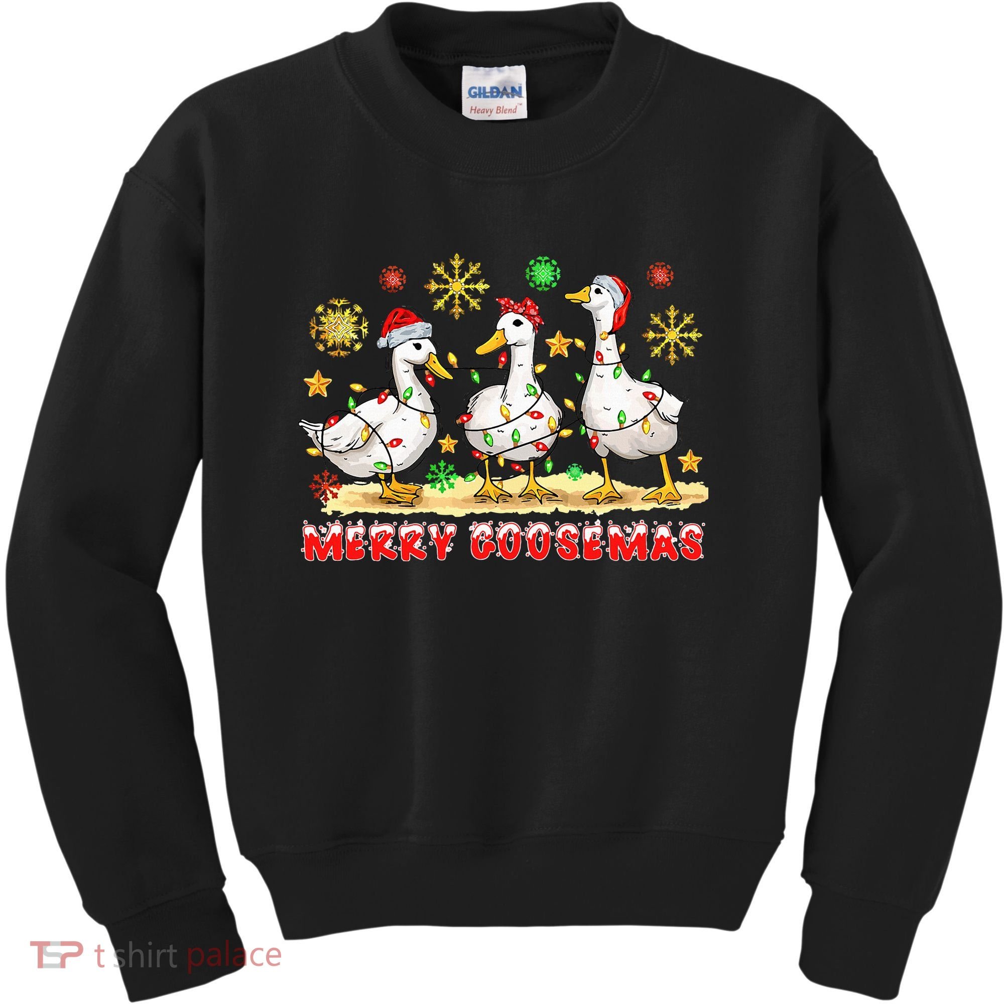 Merry Goosemas Funny Christmas Duck Silly Goose Memes Kids Sweatshirt