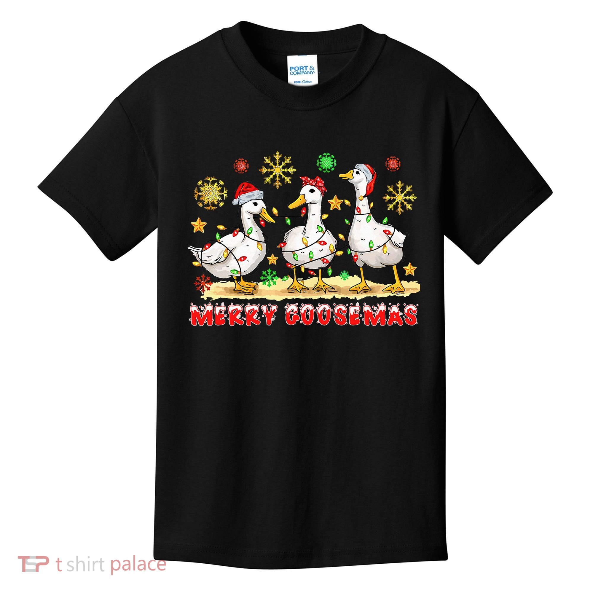 Merry Goosemas Funny Christmas Duck Silly Goose Memes Kids T-Shirt