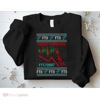 Merry Gainsmas FTX Crypto Cryptocurrency Funny Christmas Ugly Sweater Sweatshirt thumb 2